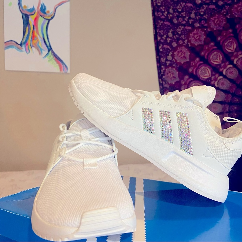 Custom bling adidas shoes